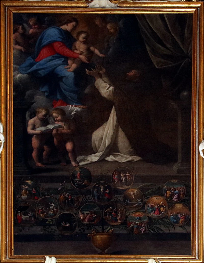19-Apparizione della Vergine a San Domenico e i misteri del Rosario, Santuario della Madonna di San Luca (Bologna) 
